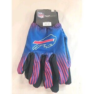 NEW NFL Team Gloves Mens Buffalo Bills Utility Logo Nonslip Size Large